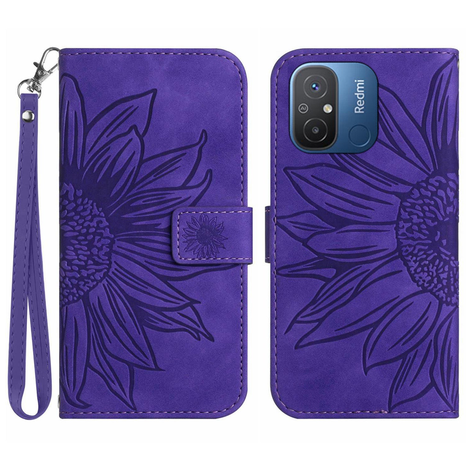 Protective Phone Case For Xiaomi Redmi 11A 4G 12C 4G HT04 Sunflower Imprinted Leather Stand Wallet Shockproof Phone Cover Protective Phone Case For Xiaomi Redmi 11A 4G 12C 4G HT04 Sunflower Imprinted Leather Stand Wallet Shockproof Phone Cover